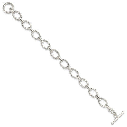 7.75 Inch Sterling Silver 7.75Inch Polished Fancy Link Toggle Bracelet