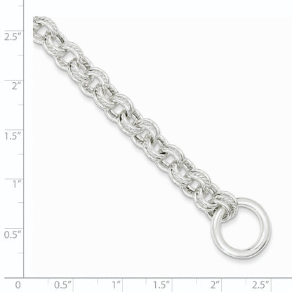 7.75 Inch Sterling Silver 7.75Inch Polished Fancy Link Toggle Bracelet