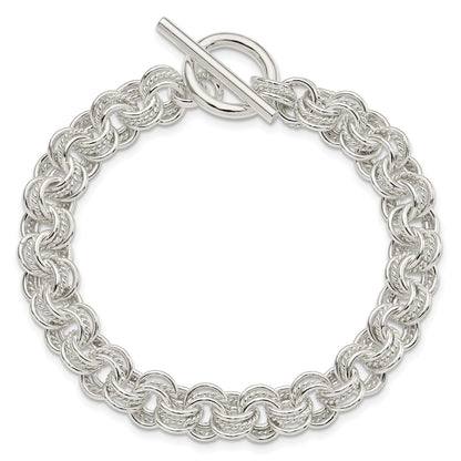 7.75 Inch Sterling Silver 7.75Inch Polished Fancy Link Toggle Bracelet