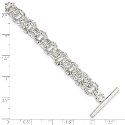 8.75 Inch Sterling Silver 8.75Inch Polished Fancy Link Toggle Bracelet