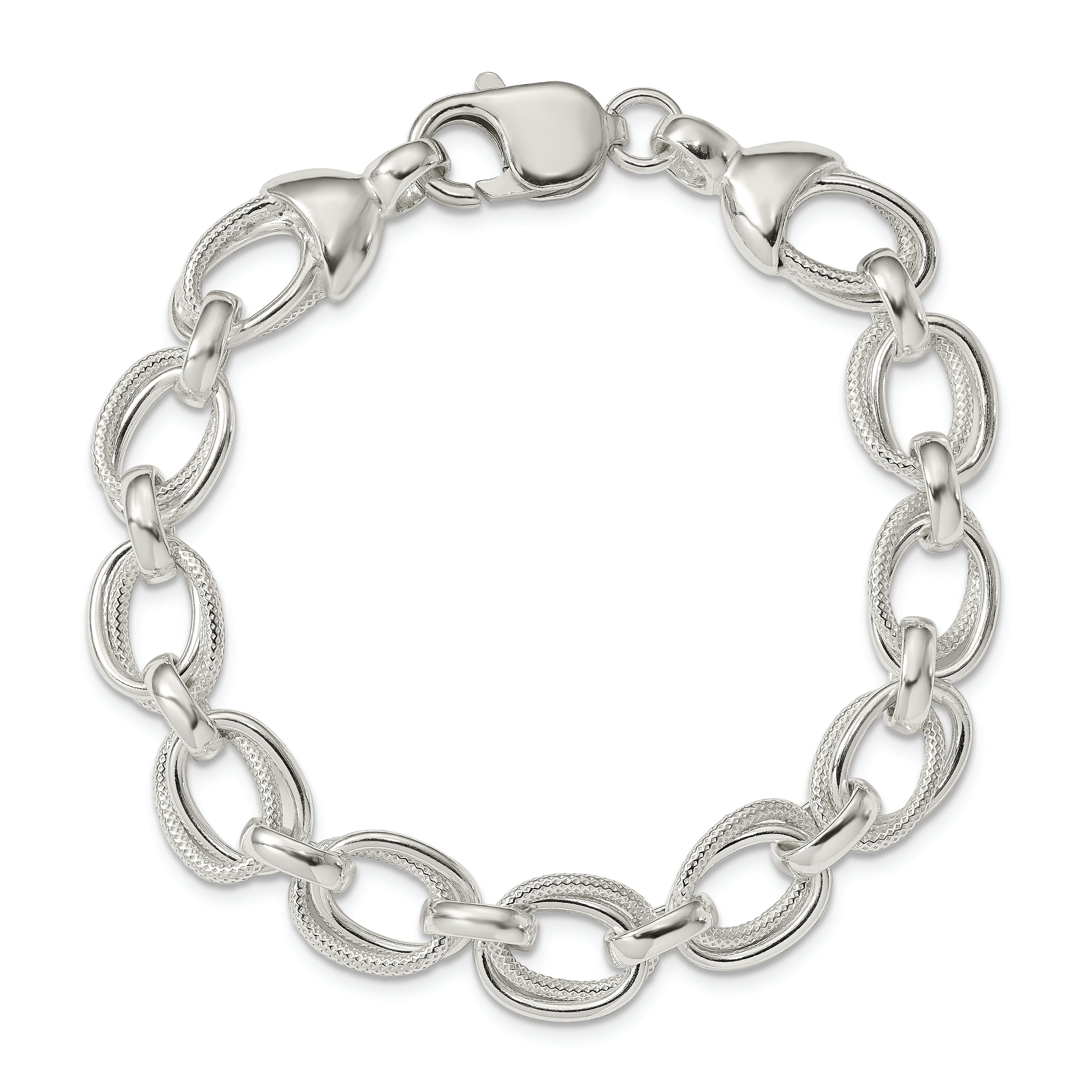 8.5 Inch Sterling Silver 8.5Inch Fancy Link Bracelet