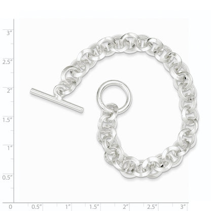 8.5 Inch Sterling Silver 8.5Inch Polished Fancy Circular Link Bracelet