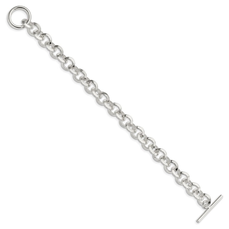 8.5 Inch Sterling Silver 8.5Inch Polished Fancy Circular Link Bracelet