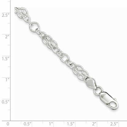 7.5 Inch Sterling Silver 7.5Inch Polished Fancy Knot-Link Bracelet
