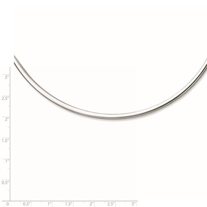 Sterling Silver Rhodium-Plate 16Inch W2In Ext Polished Neck Collar Necklace