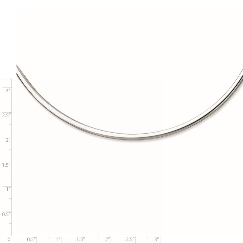 Sterling Silver Rhodium-Plate 16Inch W2In Ext Polished Neck Collar Necklace
