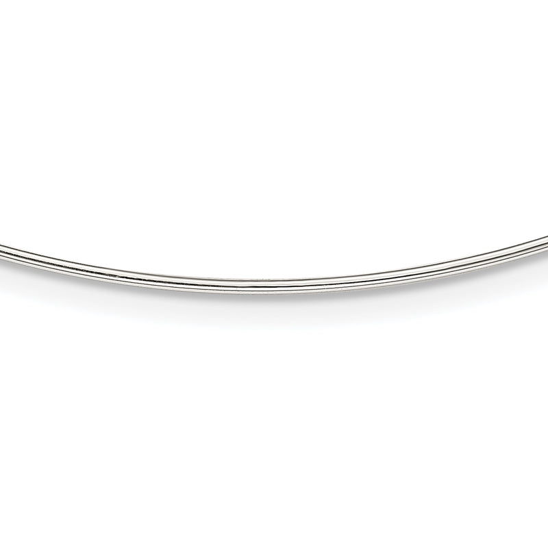 Sterling Silver Solid Polished 1.2mm Neck Wire Necklace