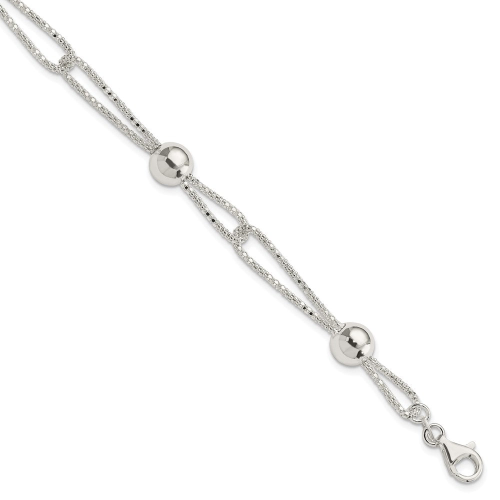 7.75 Inch Sterling Silver Fancy Bracelet