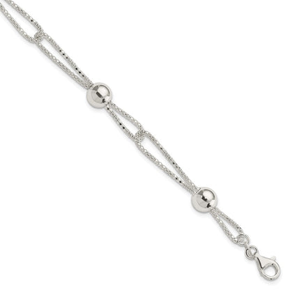 7.75 Inch Sterling Silver Fancy Bracelet