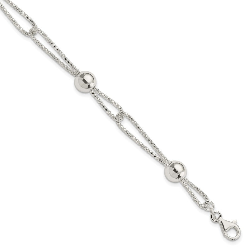 7.75 Inch Sterling Silver Fancy Bracelet