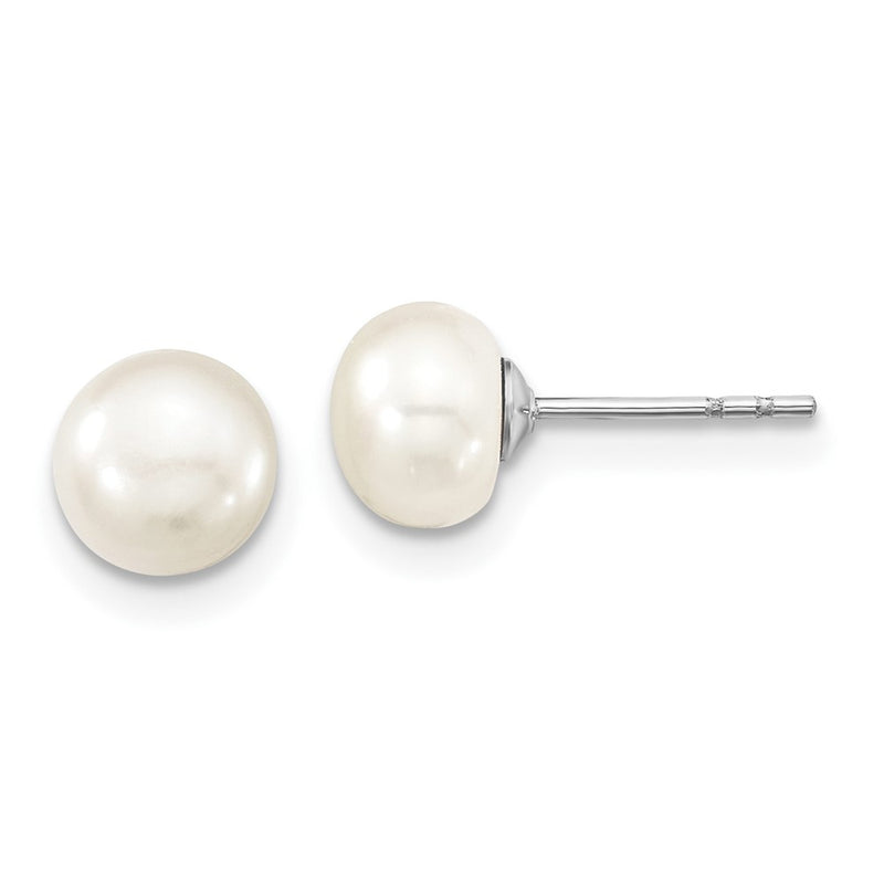 Sterling Silver Rh 6-7mm Fwc Pearl 18/2 Necklace 7/1 Brace/Earring Set