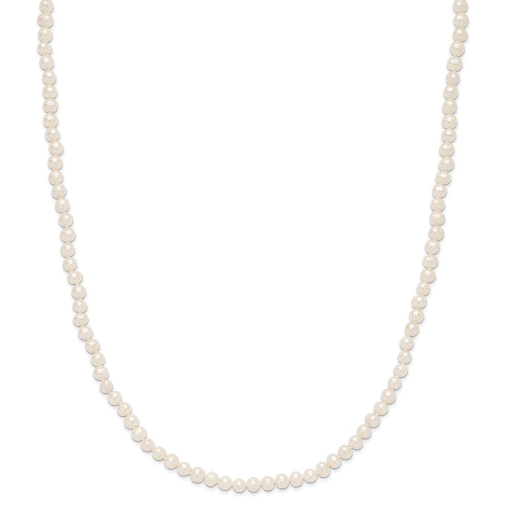 Fashion 6-7mm White Semi-Round Freshwater Cultured Pearl Slip-On Endless 80 Inch Necklace