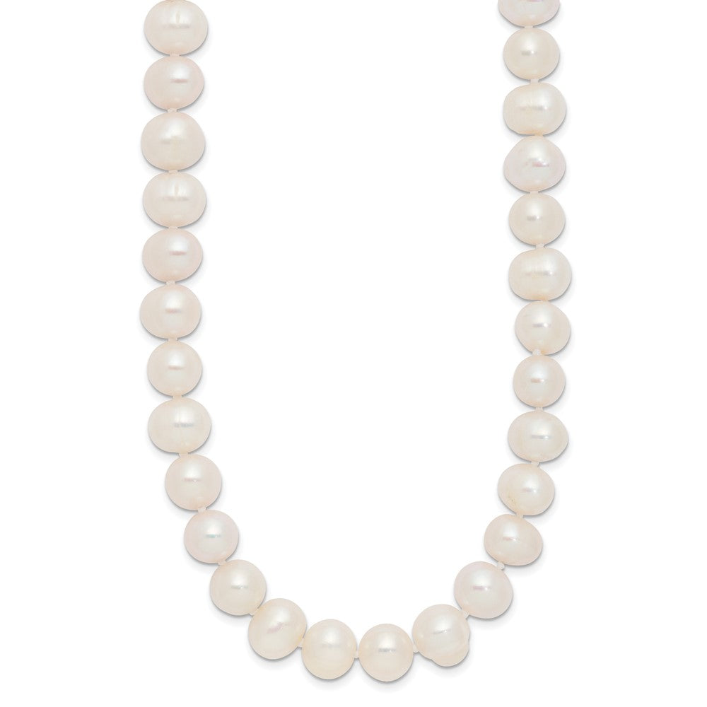 Fashion 9-10mm White Semi-Round Freshwater Cultured Pearl Slip-On Endless 80 Inch Necklace