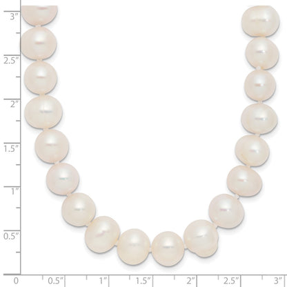 Fashion 9-10mm White Semi-Round Freshwater Cultured Pearl Slip-On Endless 80 Inch Necklace