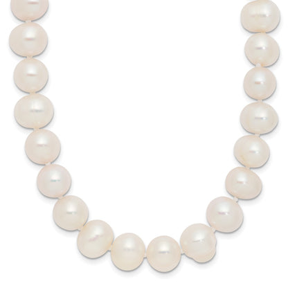 Fashion 9-10mm White Semi-Round Freshwater Cultured Pearl Slip-On Endless 80 Inch Necklace