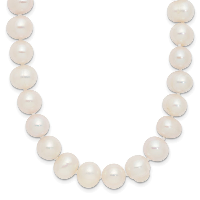 Fashion 9-10mm White Semi-Round Freshwater Cultured Pearl Slip-On Endless 80 Inch Necklace
