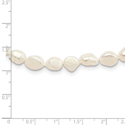 Fashion 9-10mm White Baroque Freshwater Cultured Pearl Slip-On Endless 64 Inch Necklace