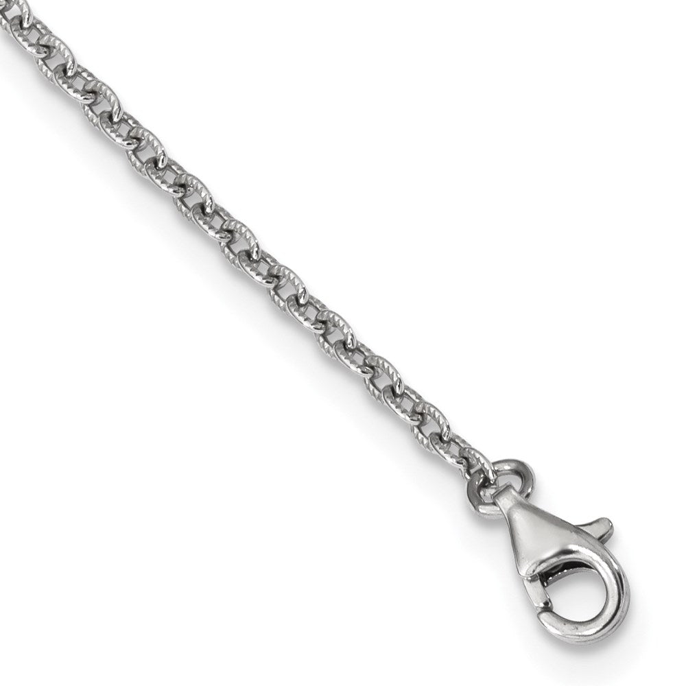 Sterling Silver Rhodium-Plate 8-9mm Grey Baroque Fwc Pearl 9 Station Neckla