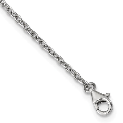 Sterling Silver Rhodium-Plate 8-9mm Grey Baroque Fwc Pearl 9 Station Neckla