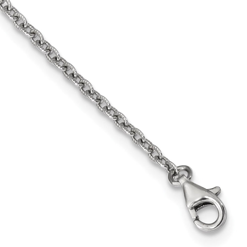 Sterling Silver Rhodium-Plate 8-9mm Grey Baroque Fwc Pearl 9 Station Neckla