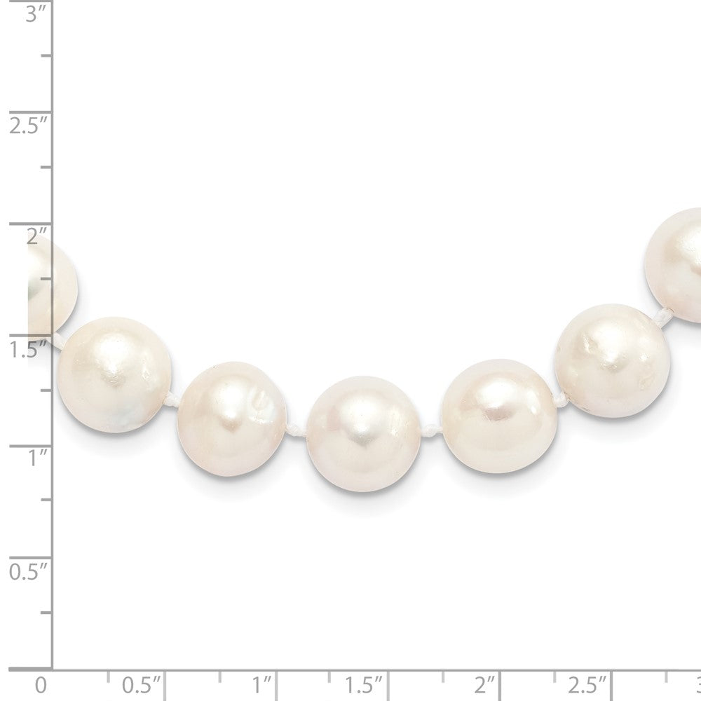 Sterling Silver Rh 12-13mm White Fwc Pearl Necklace
