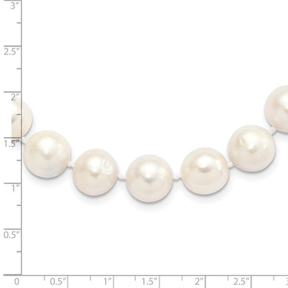 Sterling Silver Rh 12-13mm White Fwc Pearl Necklace