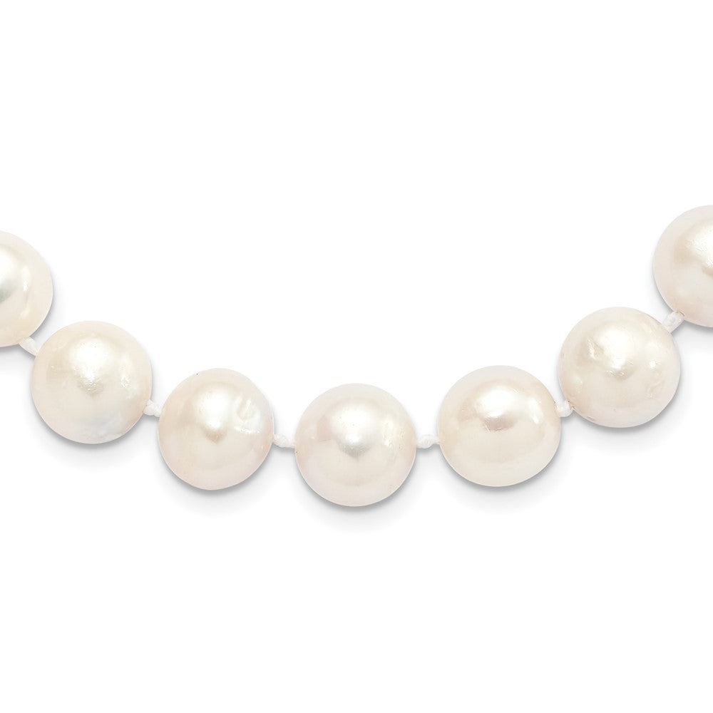 Sterling Silver Rh 12-13mm White Fwc Pearl Necklace
