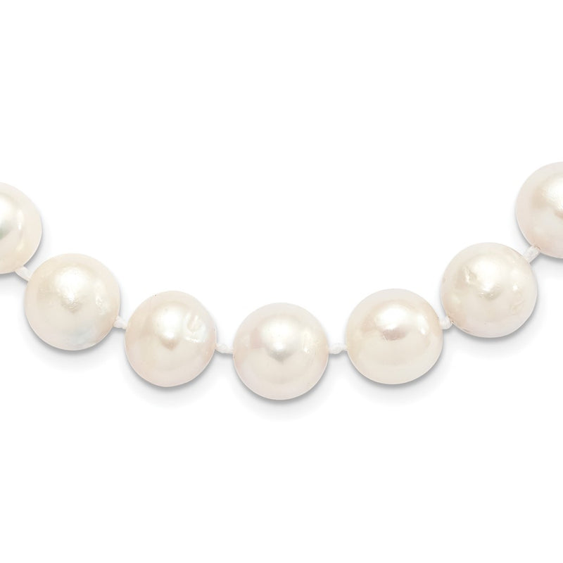 Sterling Silver Rh 12-13mm White Fwc Pearl Necklace