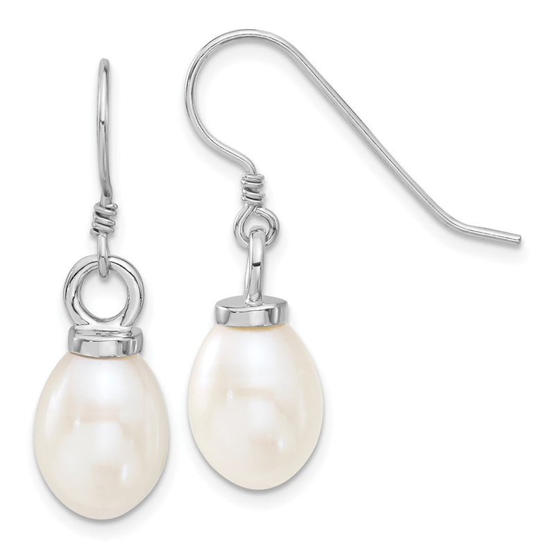 Sterling Silver Rhodium-Plated 10-11mm Fwc Pearl Earring/Necklace Set