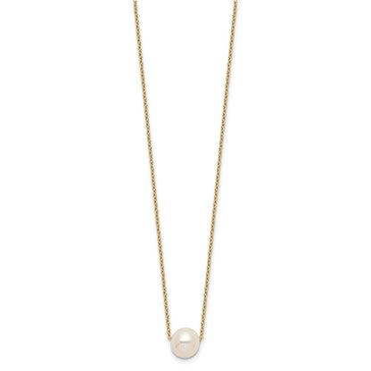 Sterling Silver Gold-Plated 8-9mm Fwc Pearl 18inch Necklace