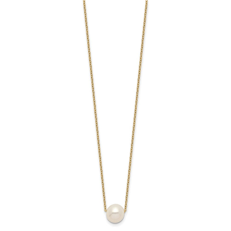 Sterling Silver Gold-Plated 8-9mm Fwc Pearl 18inch Necklace