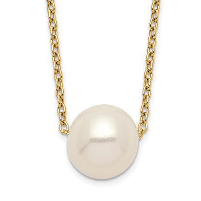 Sterling Silver Gold-Plated 8-9mm Fwc Pearl 18inch Necklace