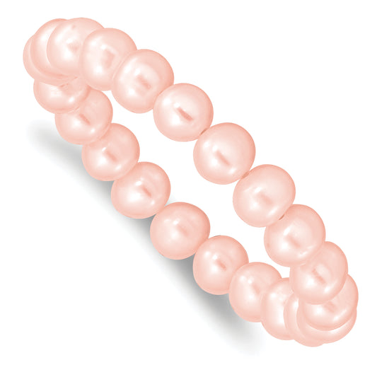 Fashion Madi K 5-6mm Pink Freshwater Cultured Pearl Children'S Stretch Bracelet