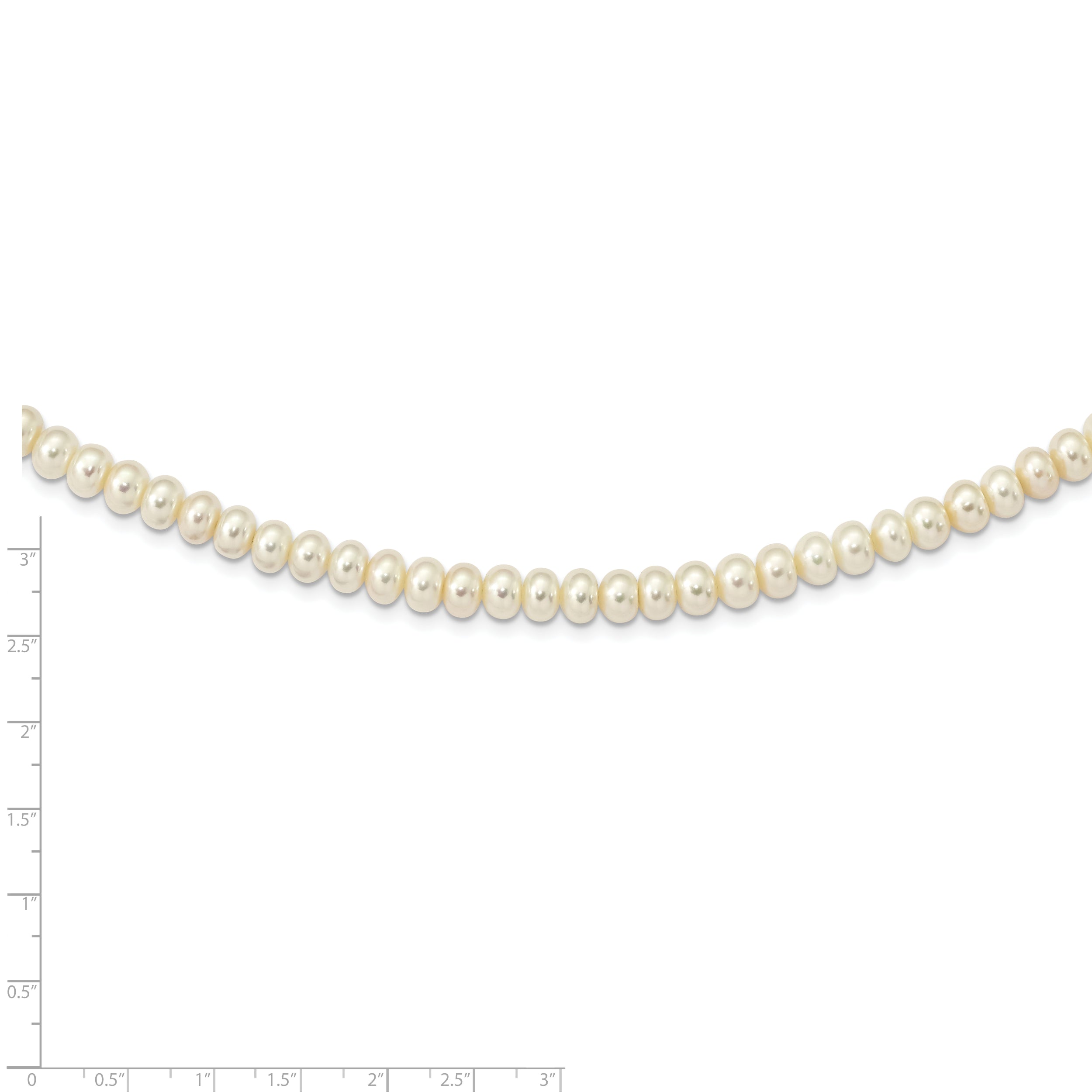 Sterling Silver Rhodium-Plated 7-8mm White Fwc Pearl Necklace