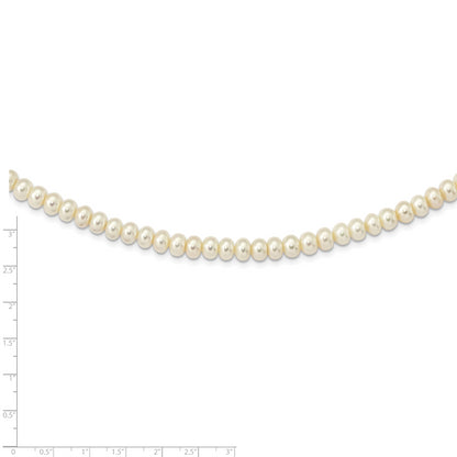 Sterling Silver Rhodium-Plated 7-8mm White Fwc Pearl Necklace