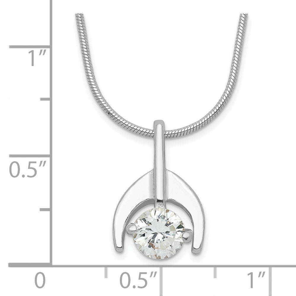 Sterling Silver Cz Necklace