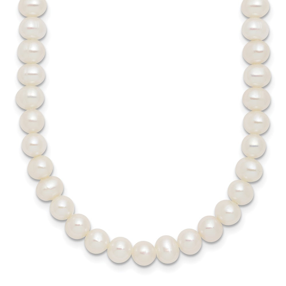 Sterling Silver Rhodium Plated 6-7mm Fwc Pearl 14in w/2in Ext Choker