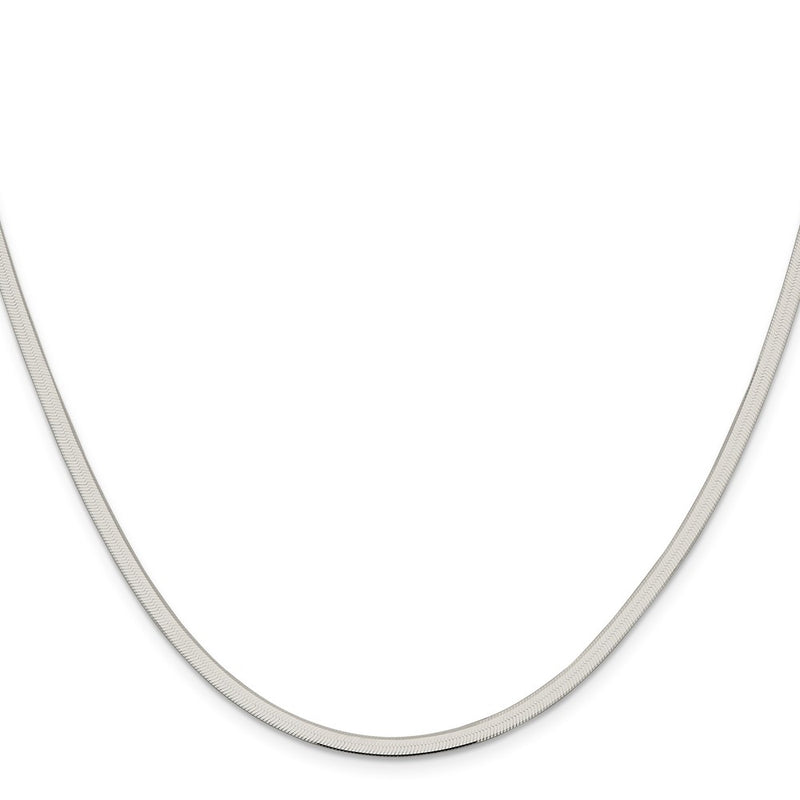 24 Inch Sterling Silver 3mm Magic Herringbone Chain Necklace