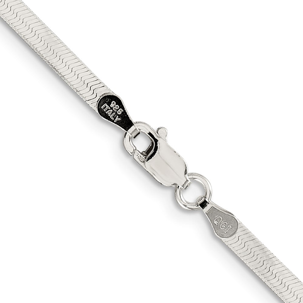 24 Inch Sterling Silver 3mm Magic Herringbone Chain Necklace