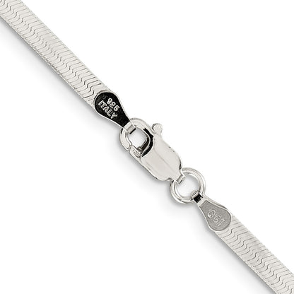 24 Inch Sterling Silver 3mm Magic Herringbone Chain Necklace
