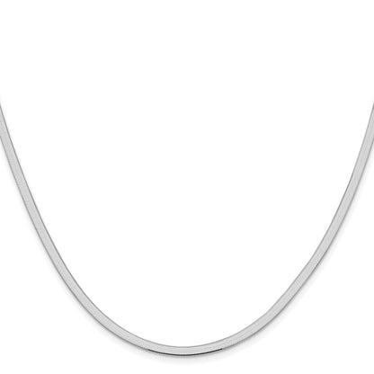 Sterling Silver Rhodium-Plated 3mm Magic Herringbone Chain