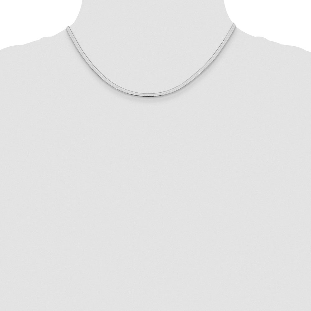 Sterling Silver Rhodium-Plated 3mm Magic Herringbone Chain