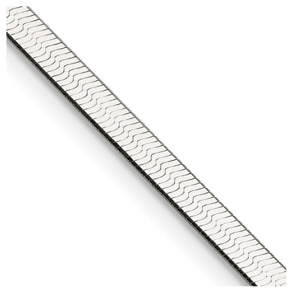 24 Inch Sterling Silver 3mm Magic Herringbone Chain Necklace