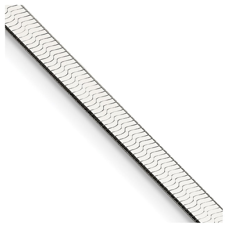 24 Inch Sterling Silver 3mm Magic Herringbone Chain Necklace