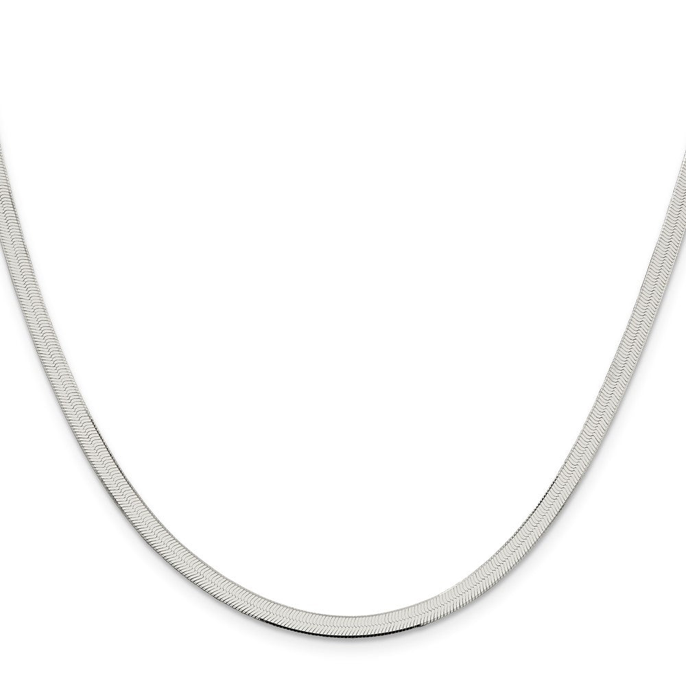 24 Inch Sterling Silver 3.5mm Magic Herringbone Chain Necklace