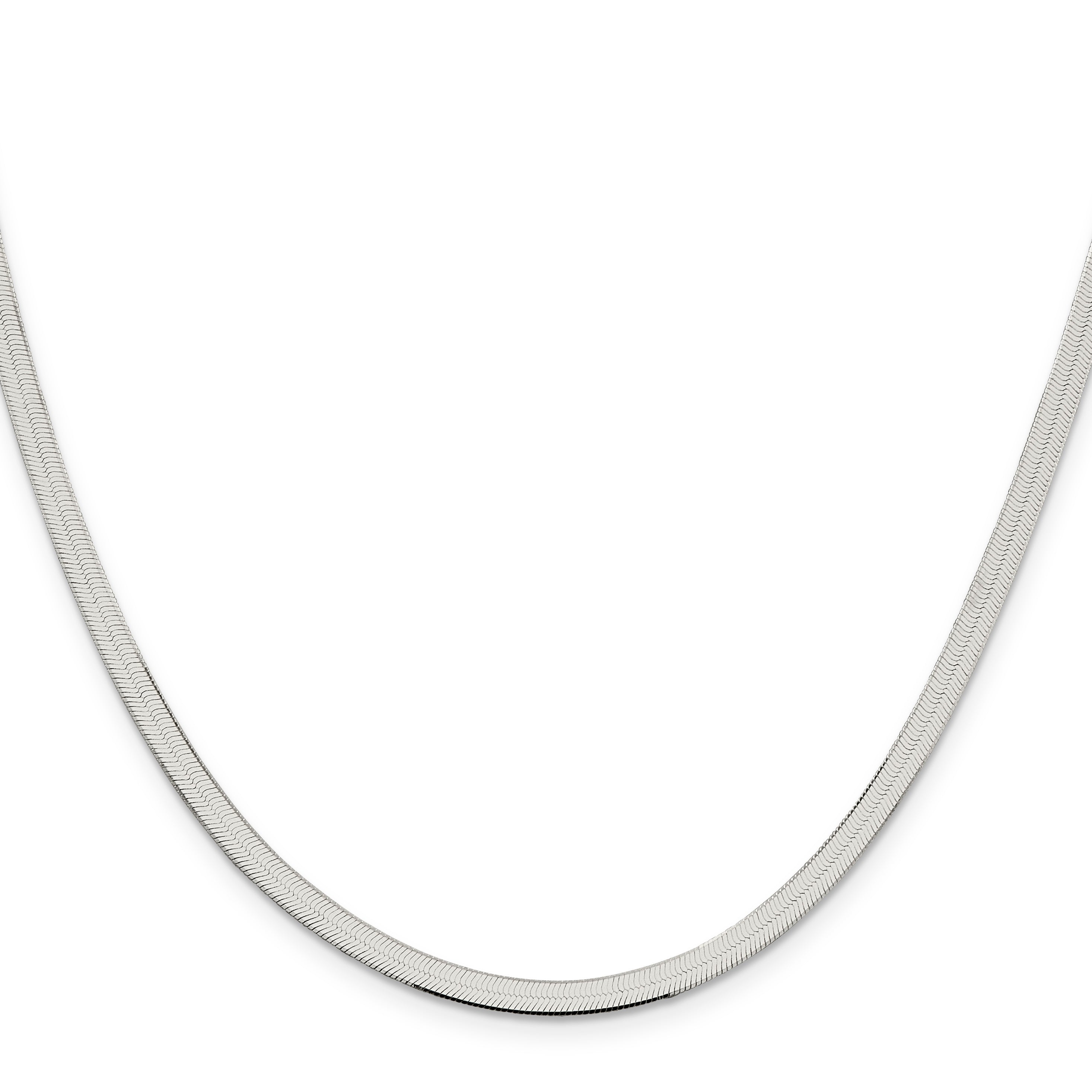 24 Inch Sterling Silver 3.5mm Magic Herringbone Chain Necklace