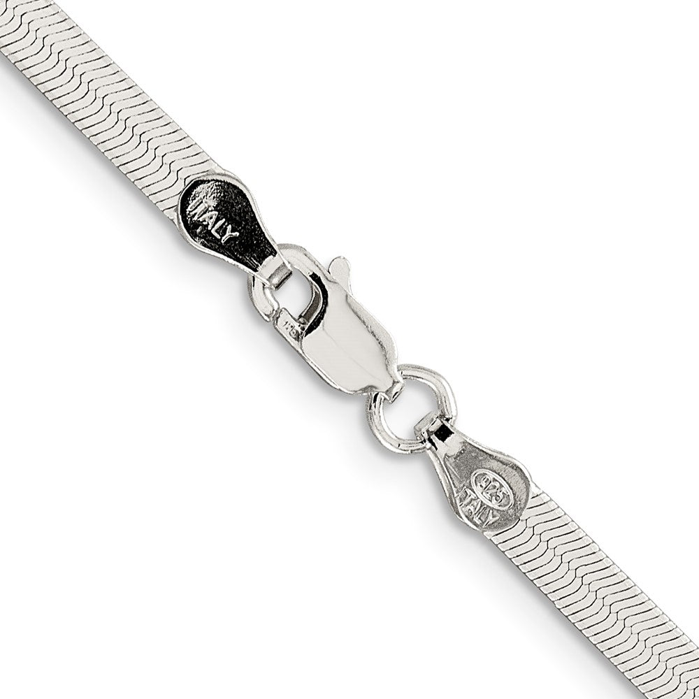 24 Inch Sterling Silver 3.5mm Magic Herringbone Chain Necklace