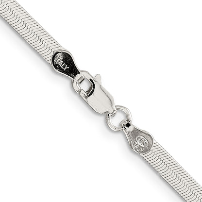 24 Inch Sterling Silver 3.5mm Magic Herringbone Chain Necklace