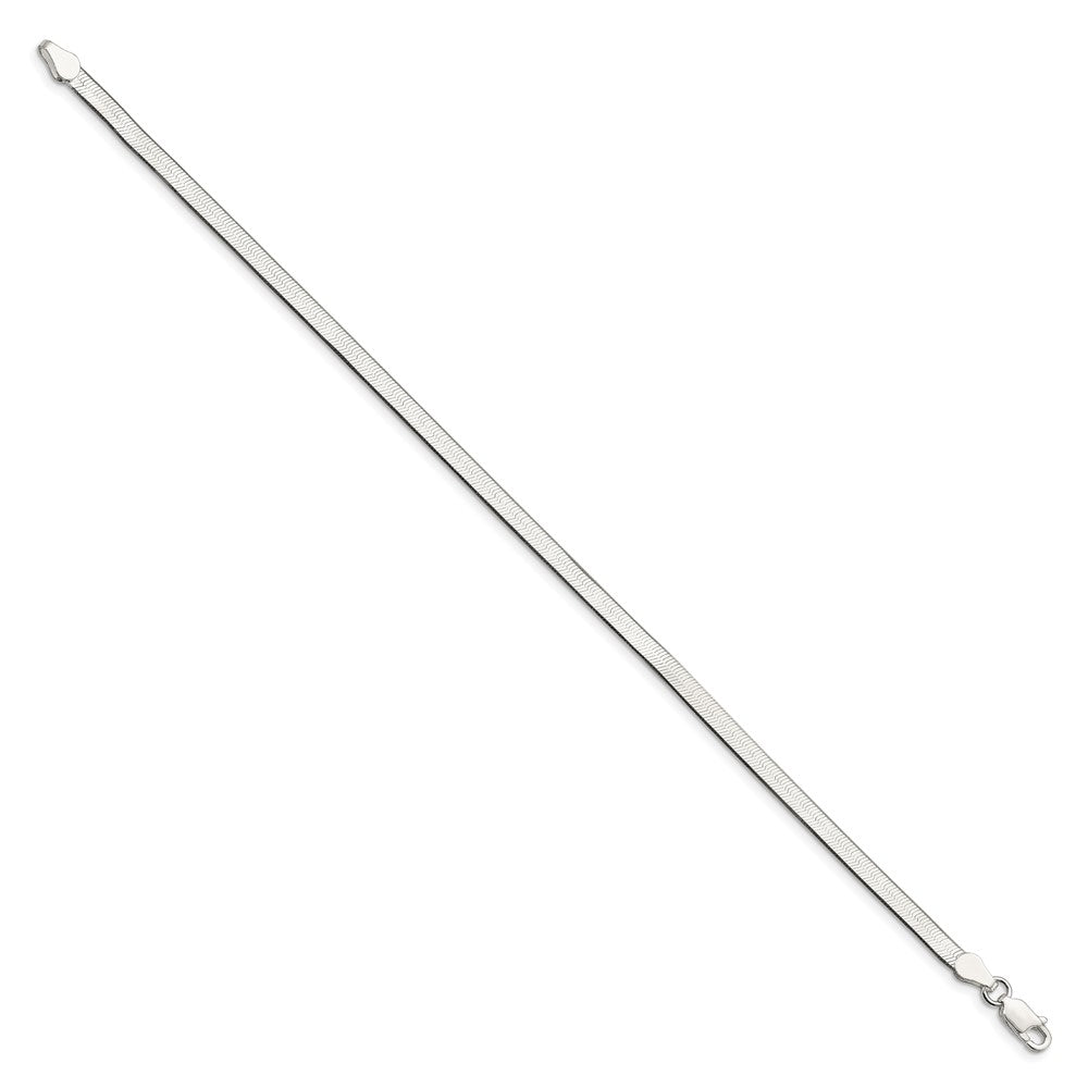 8 Inch Sterling Silver 3.5mm Magic Herringbone Chain Bracelet