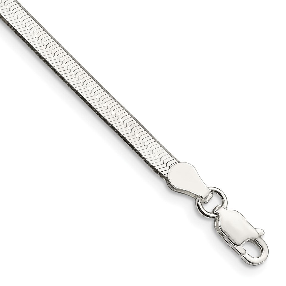 8 Inch Sterling Silver 3.5mm Magic Herringbone Chain Bracelet